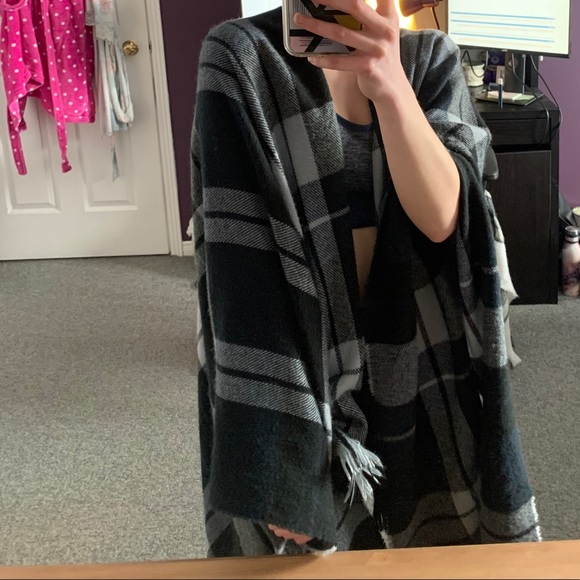 Plaid, Wool Blanket Scarf - Picture 3 of 7